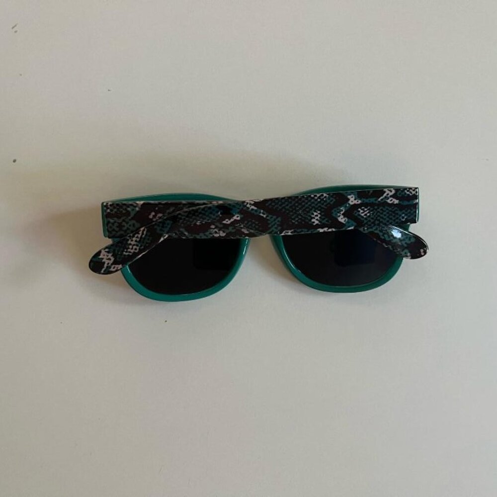 Teal Snakeskin Wayfarer Sunglasses